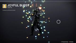 How to get Joyful Burst exotic emote  Fateful Spin Triumph Destiny 2 [upl. by Ahsemed]