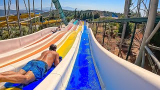 Headdown Water Slide at Adaland Water Park in Kusadasi Aydin Turkiye 💦 [upl. by Osmund]