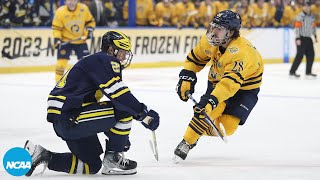 Quinnipiac vs Michigan 2023 NCAA Frozen Four semifinal highlights [upl. by Nibor]