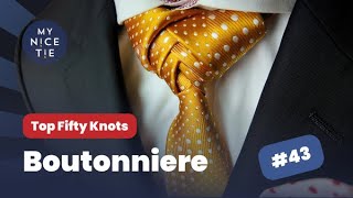 How To Tie a Tie Boutonniere Knot 43 of the Top 50 Knots [upl. by Gordie]