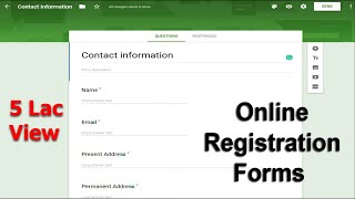 How to create online registration form using google docs Forms [upl. by Narda]