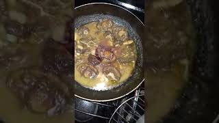 adding some red wine to my slowed cooked oxtail and dried beans [upl. by Dow]