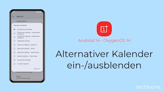 Alternativer Kalender einblenden oder ausblenden  OnePlus Android 14  OxygenOS 14 [upl. by Rodl]