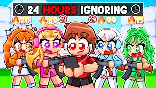 Ignoring MY CRAZY FAN GIRLS In Roblox Rivals For 24 HOURS [upl. by Anzovin]