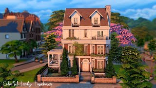 Colorful Family Townhouse  THE SIMS 4  NO CC  stop motion [upl. by Pardew]