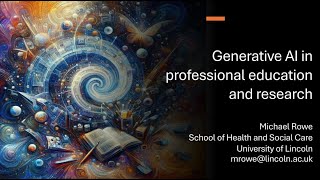 Generative AI in professional education and research [upl. by Hgiellek]