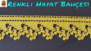 Dantel Havlu Kenarı ve Yastık Ucu Örneği  Anlatımlı Yapılışı  Örgü Dantel Oya El İşi [upl. by Giesecke]