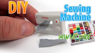 DIY Realistic Miniature Sewing Machine  DollHouse  No Polymer Clay [upl. by Perkin]