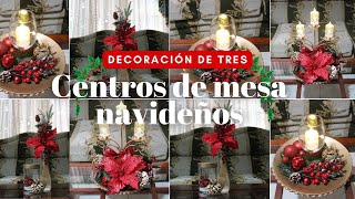 Centros de mesa navideños fáciles de hacer  Decorando con yoli [upl. by Terrena83]