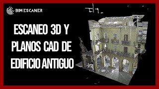 Escáner 3D y planos CAD de un edificio  Rehabilitación  BIM ESCÁNER [upl. by Salot]