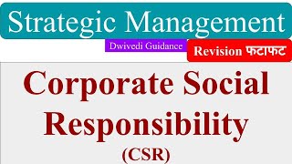 CSR Corporate Social Responsibility CSR Committee Function Schedule VII Strategic Management mba [upl. by Snevets]