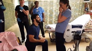 Boyfriend Arrives In Ambulance With Fake Emergency For Surprise Proposal To Nurse [upl. by Avery702]