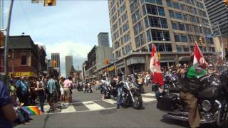 Dykes on Bikes Toronto Dyke March 2013 [upl. by Yrgoerg43]