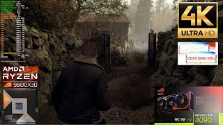 Resident Evil 4 Remake 4K Gameplay  STRIX RTX 4090  AMD Ryzen 7 9800X3D [upl. by Linea]