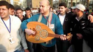 Egyptians in Tahrir singing together [upl. by Web]