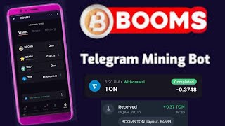 Free Booms Airdrop Dreact Withdrawal  Booms Telegram Trading Bot [upl. by Marcella]