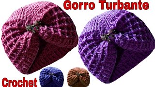 Gorro turbante tejido a crochet Paso A Paso muy fácil [upl. by Nwatna]