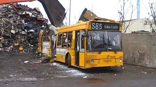 CityTrafik 2410 Scania N113CLL Lahti 402 at the scrap yard [upl. by Salokkin]