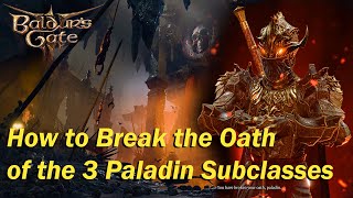 Bg3 Act 1  Breaking the Paladins Oath to Unlock the Oathbreaker Subclass [upl. by Blakelee]