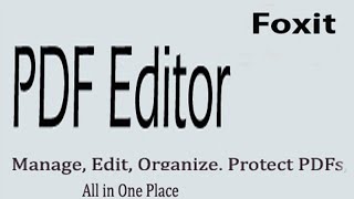 Foxit PDF Editor Pro [upl. by Airres662]