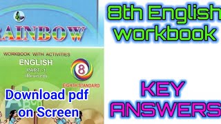 8th English workbook unit 1 answers  8th English Rainbow workbook answers learneasilyhub [upl. by Hsaniva]