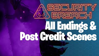 FNAF Security Breach All Endings amp All Post Credit Scenes [upl. by Maletta]