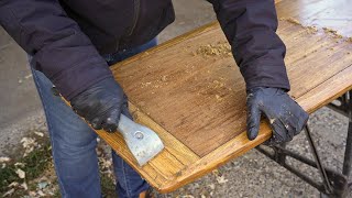 6 foot Long Coffee Table Gets Reglued And Refinished  Furniture Restoration amp Repair [upl. by Teteak]