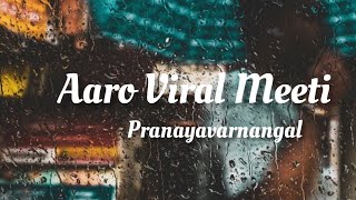 Aaro Viral Meeti Song Lyrics  pranayavarnangal [upl. by Sulamith]