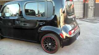 MC Design Whips 2009 Nissan Cube rolling on 18quot HP Racing Blitz for Esserman Nissan [upl. by Elleirua]