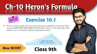 Class 9 Question 3 Ex 101 Herons Formula  Chapter 10 Herons Formula Maths CBSE  New NCERT [upl. by Rockwood]