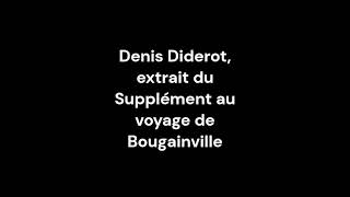 Denis Diderot Supplément au voyage de Bougainville [upl. by Albric751]