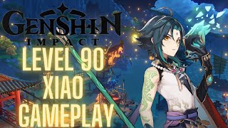 Genshin Impact Xiao Level 90 And Vortex Vanquisher Gameplay Showcase [upl. by Ji878]