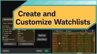 Create and Customize Watchlists on thinkorswim® desktop [upl. by Merri]