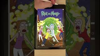 Took a request from the comment section learningartist procreate rickandmorty [upl. by Boak]