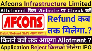 Afcons IPO Allotment  Afcons Allotment Site  Bajaj Steel Bonus 31  1 पर 3 शेयर फ्री [upl. by Missi777]