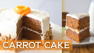 DELICIOUS Carrot Cake Recipe  Anyone can make this cake [upl. by Annig]