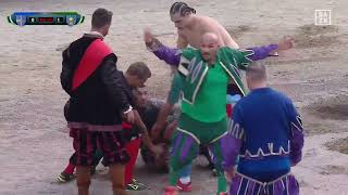 Calcio Storico Fiorentino  2024 1 Giugno Verdi vs Azzurri prima semifinale [upl. by Acirretal]