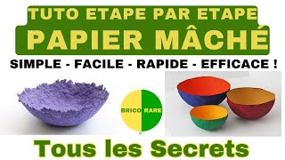 Tuto Papier Mâché  Comment faire du papier mâché  Recette facile et rapide détaillée [upl. by Mazel]