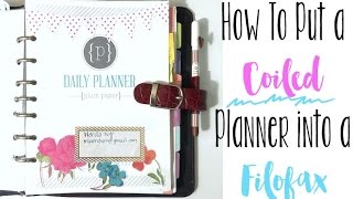 How To Easily Put a Coiled Planner into a Filofax or Any Ringed Binder without uncoiling [upl. by Llekcor383]