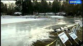 Melting Ice Cancels Pond Hockey Game [upl. by Yerffe336]