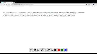 TRUE OR FALSE In Exercises 63 and 64 determine whether the statement is true or false Justify yo… [upl. by Jumbala]