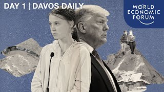 DAVOS DAILY  DAY 1  Greta Thunberg Donald J Trump and the Start of Davos [upl. by Shaine]