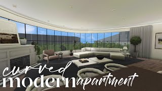 Bloxburg  Curved Modern Penthouse Apartment  250k  House Build [upl. by Crofoot]