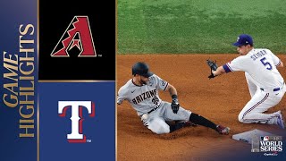 Dbacks vs Rangers World Series Game 2 Highlights 102823  MLB Highlights [upl. by Knuth]