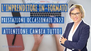 PRESTAZIONE OCCASIONALE 2022  NUOVA COMUNICAZIONE OBBLIGATORIA LO SAPEVI [upl. by Cormac]