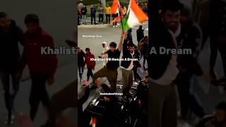 Protest march reaches Canadian Embassy🇮🇳🔥 canada shorts [upl. by Lladnyk]