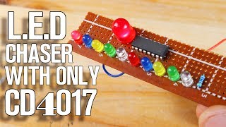 How To Make Led Chaser with only CD4017 [upl. by Towroy]