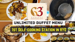 63 Degrees Modern Regional Buffet Hyderabad Gachibowli  Best Unlimited Buffet in Hyderabad [upl. by Maxentia]