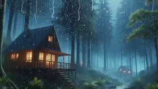 Fall Asleep Fast in 5 Minutes with Heavy Rain and Thunderstorm Sounds on Roof At Night Beat Insomnia [upl. by Ahsiuqet938]