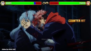 Itadori Yuji and Nanami vs Mahito WITH HEALTHBARS  Jujutsu Kaisen [upl. by Bastien]